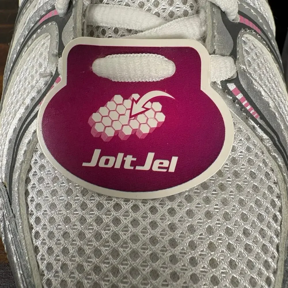 NWT BCG Women's Size 8 Grey White Pink Jolt Gel Cheer Tennis Cheerleading Shoes